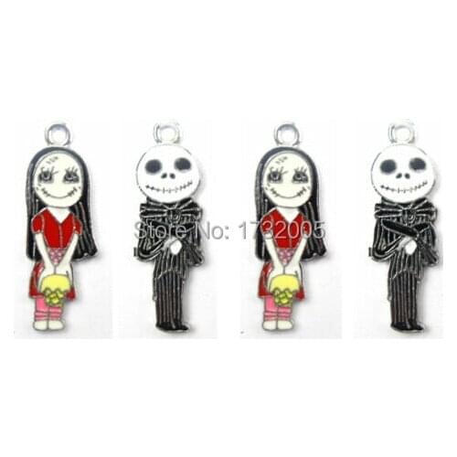 New 20 Pcs Mixed The Nightmare Before Christmas Charm Pendants DIY Jewelry Making Free Shipping MB0220