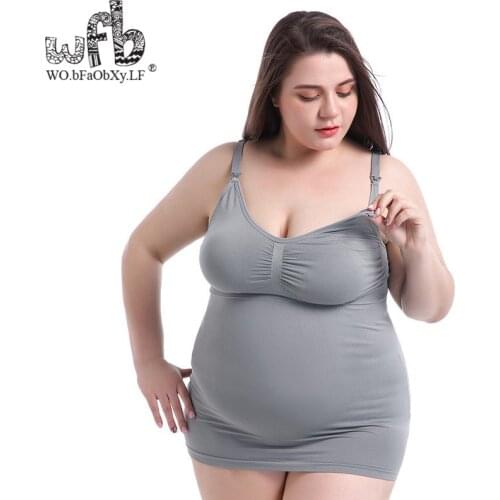 Retail cotton breastfeeding bra set before unwinding pregnant Maternity women feeding underwear vest plus size 5XL