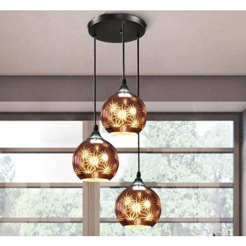 Nordic Modern hanging loft 7 Color Glass lustre Pendant Lamp industrial decor Lights Fixtures E27/E26 for Kitchen Restaurant