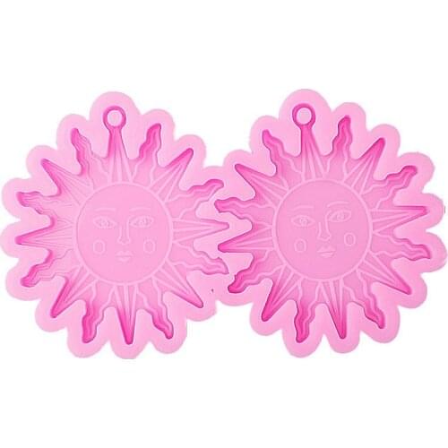 Sun God Ear Studs Face Epoxy Resin Mold DIY Crafts Earrings Silicone Mould Jewelry Making Tool