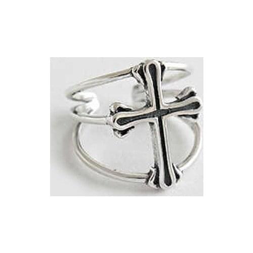 Ins Style Vintage Cross Rings for Women Men Lover Finger Ring Minimalist Jewelry Boho Wholesale