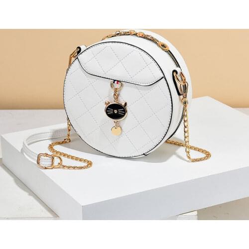 Bag female new 2021 summer fashion all-match small round bag high-quality chain shoulder messenger bag