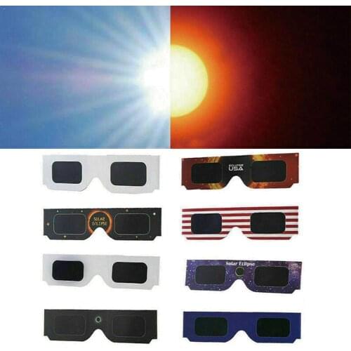 1Pcs Paper Solar Eclipse Glasses Random Color Total Eclipse Observation Glasses Solar Outdoor Glasses Eclipse Anti-uv Solar