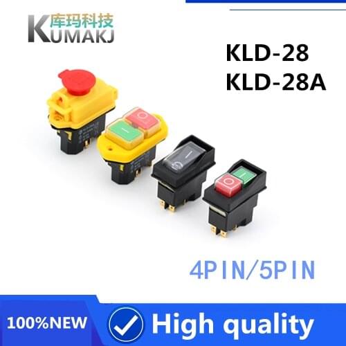 1PCS Electromagnetic Switch KLD-28A KLD-28 KLD 28A KLD 28 Waterproof Magnetic Switch Start Switch Electric Tool 4PIN/5PIN
