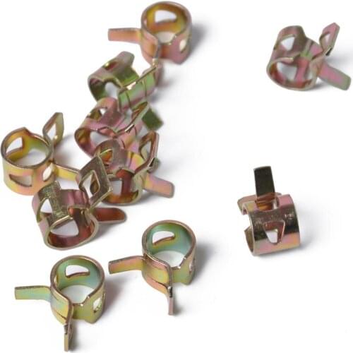 100x Air Pipe Clamps For Fuel Hose, Spring Clip For Water Pipe, 6-15mm