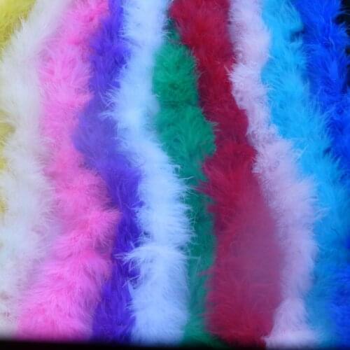 2M Natural Turkey Feather Boa Strip Fluffy Craft Costume Hen Night Slim Evening Dressup Ribbon Shawl For Wedding Fancy Party