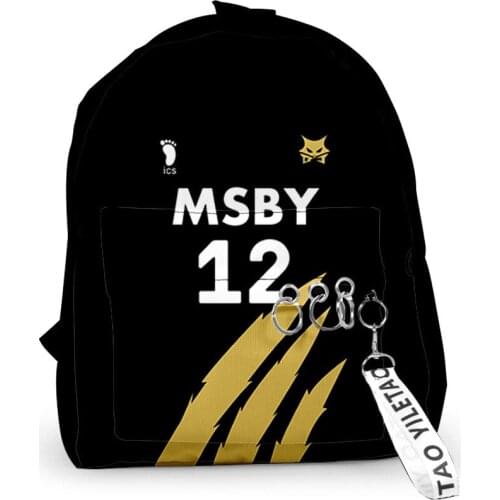 2020 New Haikyuu!! Backpacks Men Women Fashion Hip hop Mini Bags Travel Bags 3D Print Teenage Notebook Backpack Bag