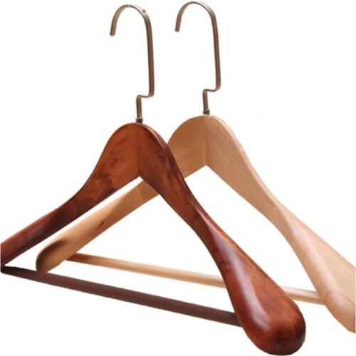 3pcs/lot Men/woman Wide shoulder hanger vintage wood coat hangers wood suit hanger