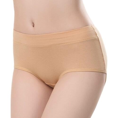 3pcs/Lot Mid Waist Women Underwear Seamless Control Panties Girl Briefs Sexy Lingeries Cotton Shorts Underpants Plus Size M-3XL