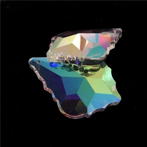 76*50mm 50pcs AB Maple Leaf Crystal Maple Leaf Pendants For Wedding Scene Arrangement Free Shipping