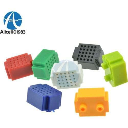 7pcs Mini 25 Points Breadboard Solderless Prototype Tie-point 25 holes Mini Solderless Prototype Breadboard For Arduino