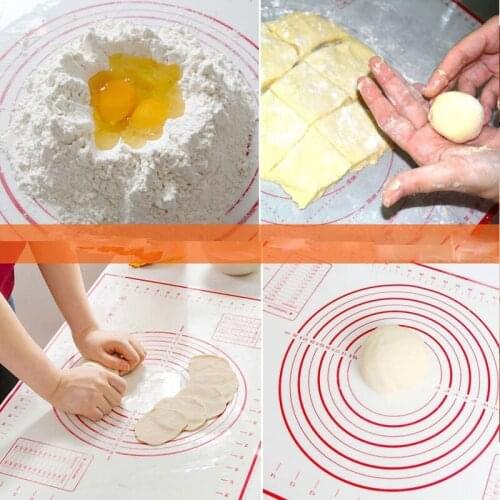 Non Stick Silicone Dough Rolling Mat Baking Fondant Pastry Clay Pad Sheet 40x50cm FBE2