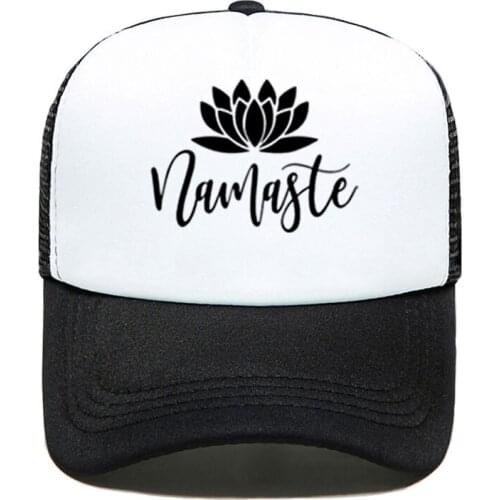 2019 Fashion Namaste Flower Print Baseball Cap Trucker Hat For Women Men Unisex Mesh Adjustable Size children Parent-child Hats