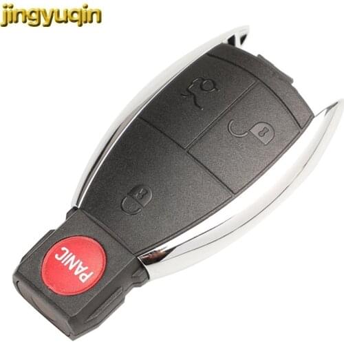 Jingyuqin Remote Car Key Fob Shell For MERCEDES BENZ C E R S CL GL SL CLK SLK W203 + Battery Holder Clamp 3/4 Button Case