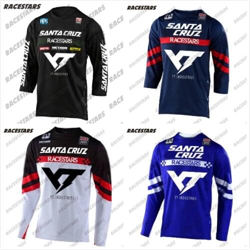 Santa Cruz Team Downhill Mountain Jersey Off Road High Quality Motorcycle Motocross Long Sleeves MTB MX DH Bike Cycling Jersey