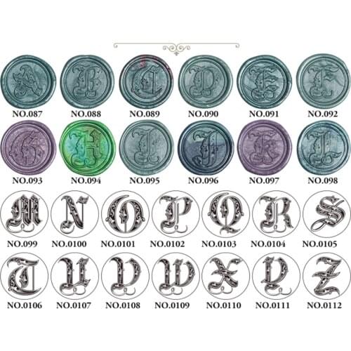 Gothic Letter Wax Seal Stamp Vintage Round Antique Sealing Wax Invitations Scrapbooking Stamp Head DIY Envelope Decoration