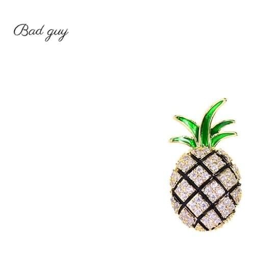 K-pop Cute Fruit Pin for Womens Small Pineapple Brooches Fasion Jewelry Clothes Scarf Buckle Garment Accessories Badge Gift