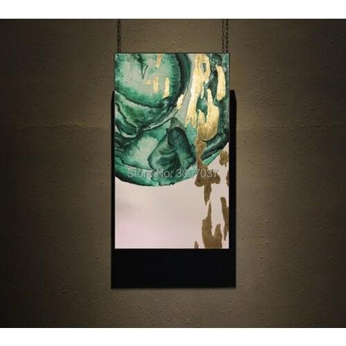 King Size Pure Hand-painted High Quality Abstract Wall Art Oil Painting on Canvas Abstract Green Oil Painting for Living Room