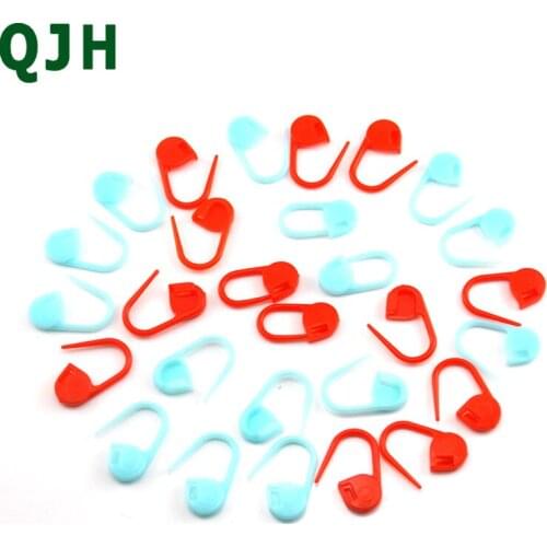 QJH 50PCS Colorful Plastic Knitting Weave Knitting Crochet Amazing Locking Stitch Needle Clip Markers Sewing Tools