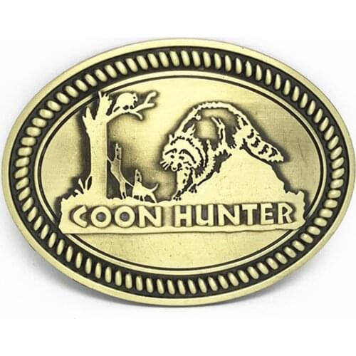 Bear Copper Western Classic Cowboy Cowgirl Vintage Mens Classic Leather Belt Buckle Metal Buckles