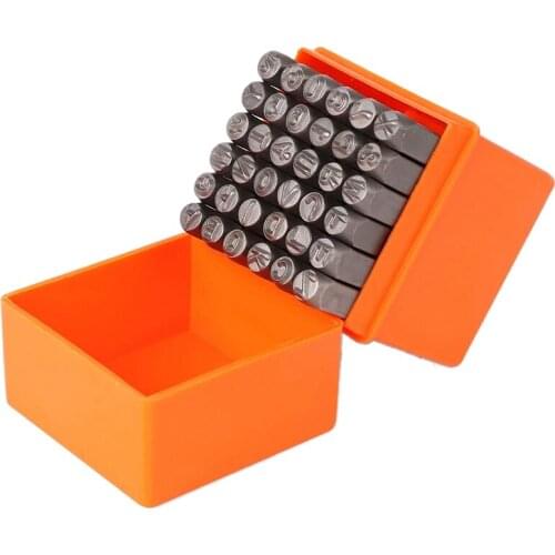 36-Piece 3mm Number & Capital Letter Stamp Set (A-Z & 0-9) Punch Perfect for Imprinting Metal, Plastic, Wood, Leather