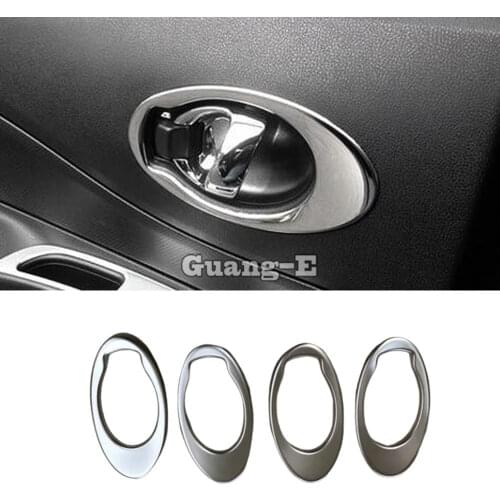 For Nissan NOTE 2017 2018 2019 2020 Car Body Cover Stick Trim ABS Chrome/Matte Door Inner Built Handle Bowl Frame Lamp 4pcs