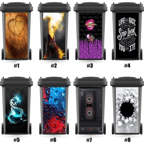 Popular Rubbish Bin Sticker Abstract Wallpaper mural Wall Print Decal Poster self adhesive Gift Home Art Kitchen Accessorries