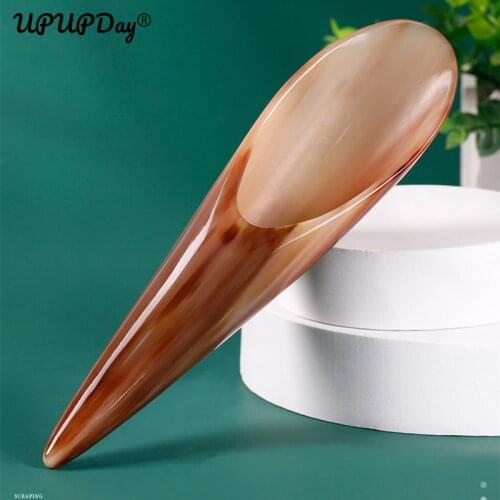 Natural Ox Horn Gua Sha Massage Scraping Acupuncture Pen Facial Body Neck Guasha Massager Meridians Therapy Relaxation Tools