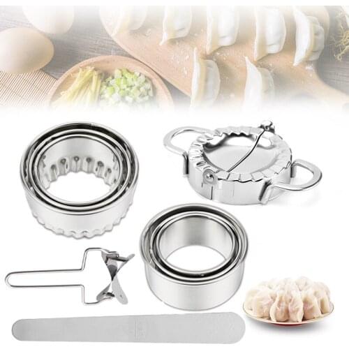 New Dumpling Mold Stainless Steel Dough Presser Maker Set Dumpling Maker Dough Cutter Pie Ravioli Dumpling Mould Kitchen Tool