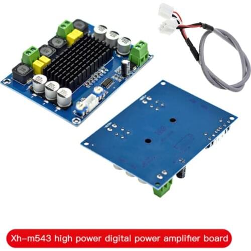 NEW XH-M543 High Power Digital Power Amplifier Board TPA3116D2 Audio Amplifier Module Dual Channel 2*120W Volume Adjustment