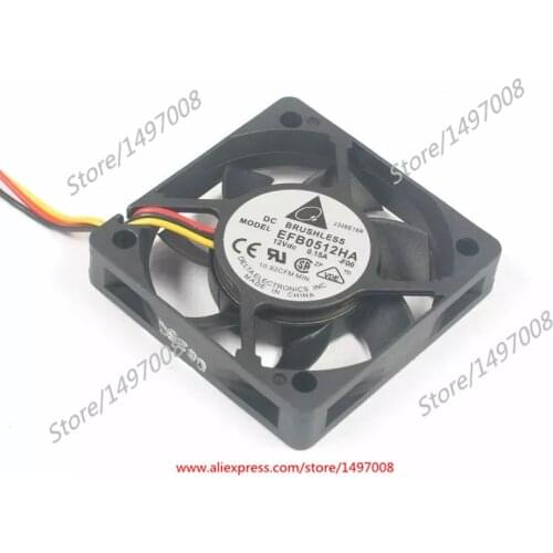 Delta Electronics EFB0512HA F00 DC 12V 0.15A 50x50x10mm Server Cooling Fan