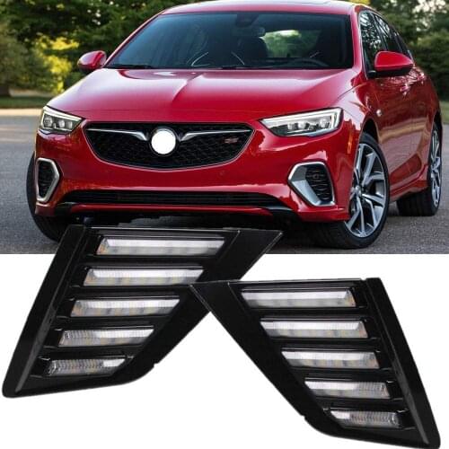 Front Bumper Daytime Running Lights Car LED DRL with Yellow Signal Lights for Buick Regal GS 2018