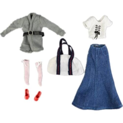 30cm Doll Dress Fashion Clothes suit for licca For Barbie Doll for blythe Accessories Baby Toys Best Girl' Gift