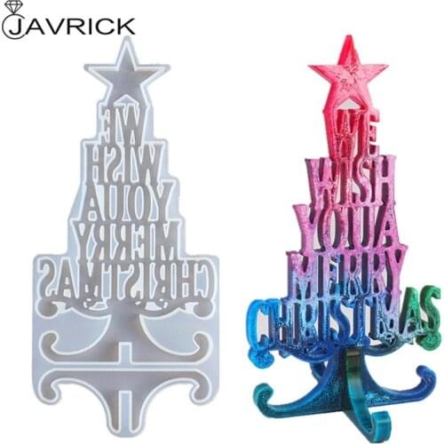 Christmas Tree Ornaments Epoxy Resin Mold Merry Christmas Home Decor Silicone Mould Christmas Theme Feastival Art Crafts