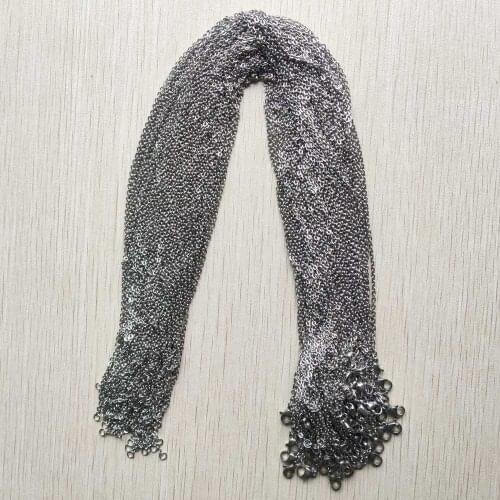 Fashion good quality stainless steel Necklace Rope 45cm Chain Lobster Clasp DIY Jewelry Accessories Wholesale 100pcs/lot