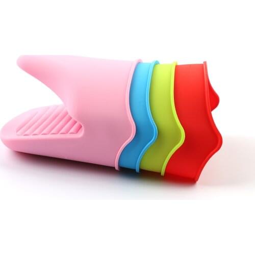 1Pcs Silicone Heat Resistant Gloves Clips Insulation Non Stick Anti-slip Pot Bowel Holder Clip Cooking Baking Oven Mitts