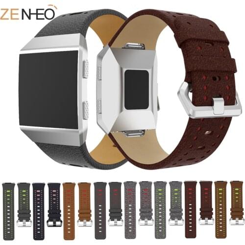 Replacement Sport Band For Fitbit Ionic Strap Perforated Leather Accessory Band Bracelet Watchband wristband Smart watch Straps