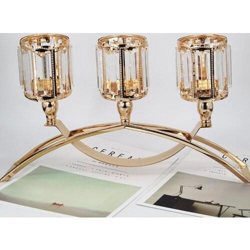 Wedding plating gold candlesticks, wrought iron candle cups, romantic candlelight dinner candlesticks ornaments