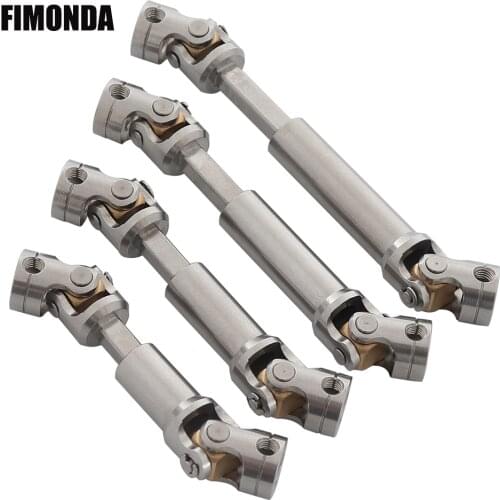 Silver Stainless Steel Drive Shaft Universal Joint 45-80mm for 1/14 TAMIYA RC Tractor Truck Model Car Upgrade Accessories