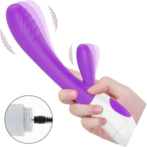 Double Penetration Vibrators for Women Rotating Clitoris Vagina G Spot Rabbit Vibrator Adult Sex Toys for Woman Sex Machine Shop