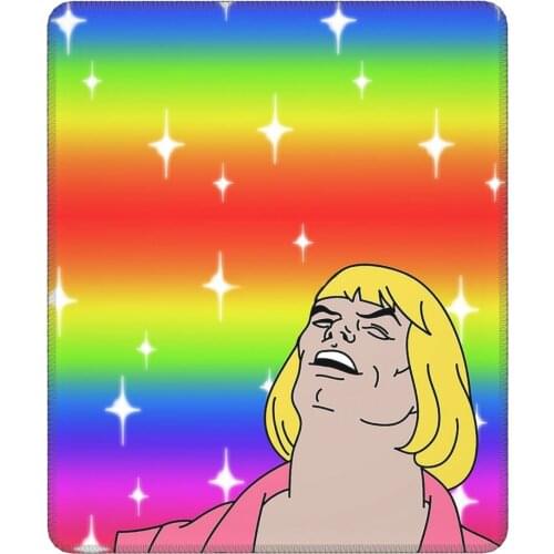 He-Man Gay Pride Vintage Mouse Pad He Man Masters Of Universe with Locking Edge Soft Mat Rubber Gamer Computer Laptop Pad