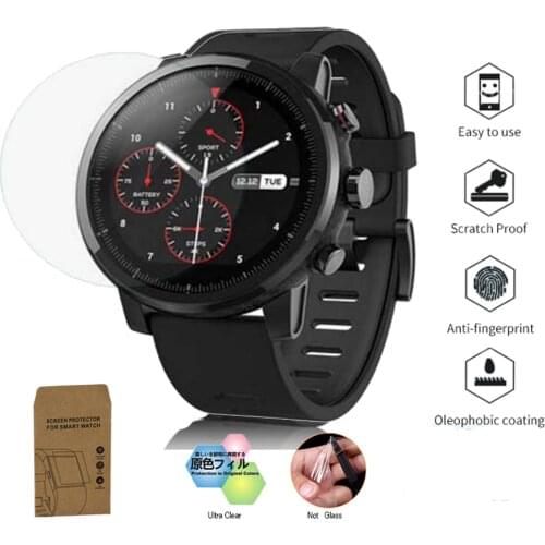 Protectors For Xiaomi Huami Amazfit Stratos 2 2S Glass Screen Protector Soft TPU (Not Tempered Glass) Protective For Amazfit Bip