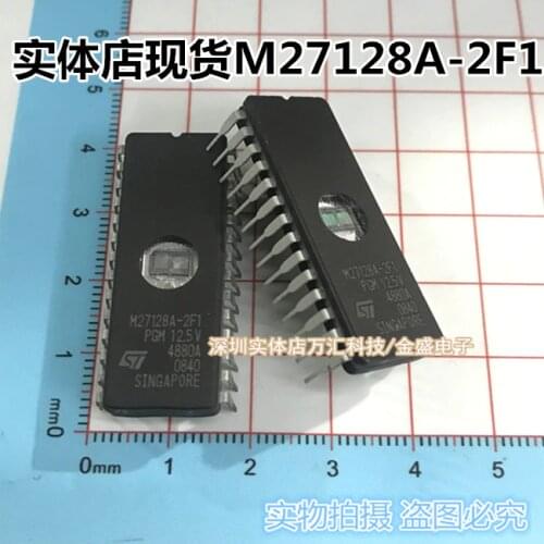 10PCS/LOT M27128A-2F1 M27128A 2F1 M27128A DIP-28 Memory EPROM Ceramic Mirror IC Chip Car ic Chips