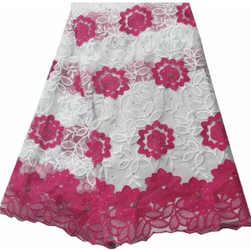 2021 High Quality French Mesh Lace Fabric Latest African Tulle Lace Fabric With Stones For Nigerian Women Dress VLL3808 Fucshia