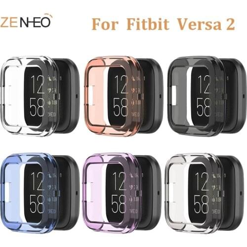 360 Degree Cover For Fitbit Versa 2 smart watch TPU protector Case For Fitbit Versa 2 Protective frame soft Shell dropshipping