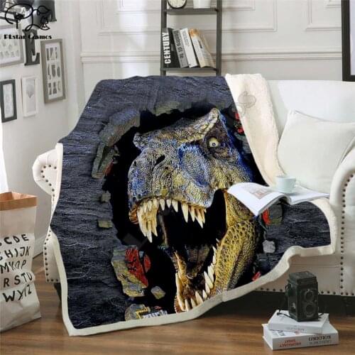 Dinosaur Fleece Blanket 3D full printed Wearable Blanket Adults/kids Fleece Blanket HOME ACCESSORIES drop shippng style-1