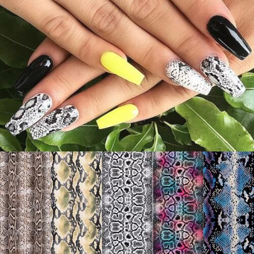 DIY Nail Foils Serpentine Leopard Pattern Animal Series Star Nail Art Transfer Sticker Slide Nail Art Decals Nails Accessories