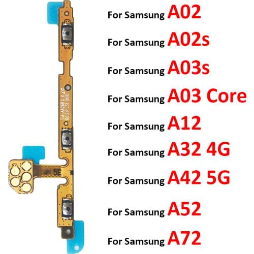 New Power On Off Volume Side Button Key Flex Cable For Samsung Galaxy A02 A02S A12 A9 2018 A920F Replacement Parts