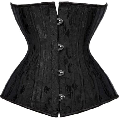 Waist Trainer Shapewear Women Slimming Waist Cincher Girdles Underbust Corset Tops Tummy Shaper Steel Bones Black Corsets