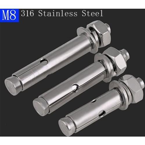M8 316 Stainless Steel Hex Head Sleeve Anchors Concrete Anchor Screws bolts A4-70